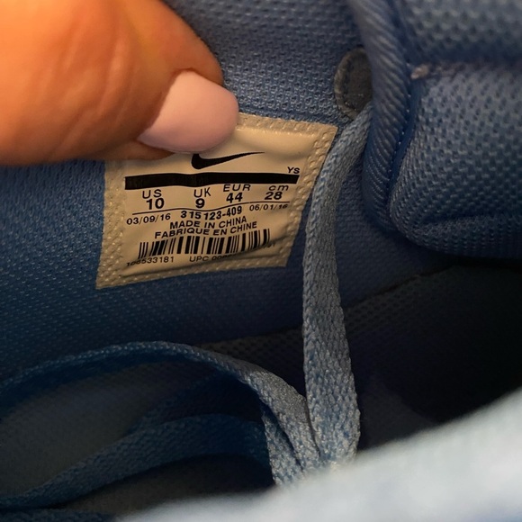 Nike Air Force 1 Men’s Mid High-Top Sneakers size 10 light blue white used - Picture 5 of 12